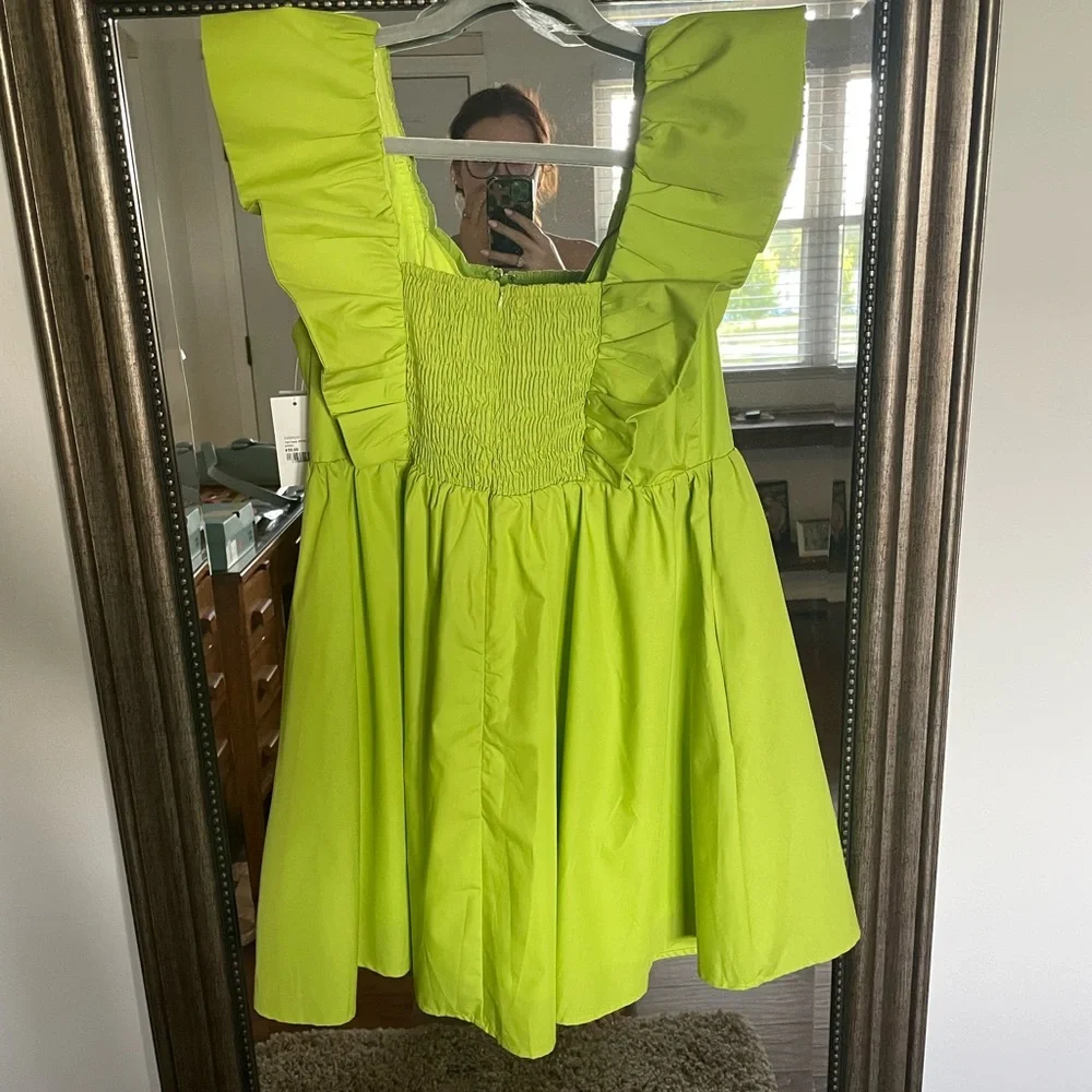 Green Ruffle Dress - Picture 4 of 5